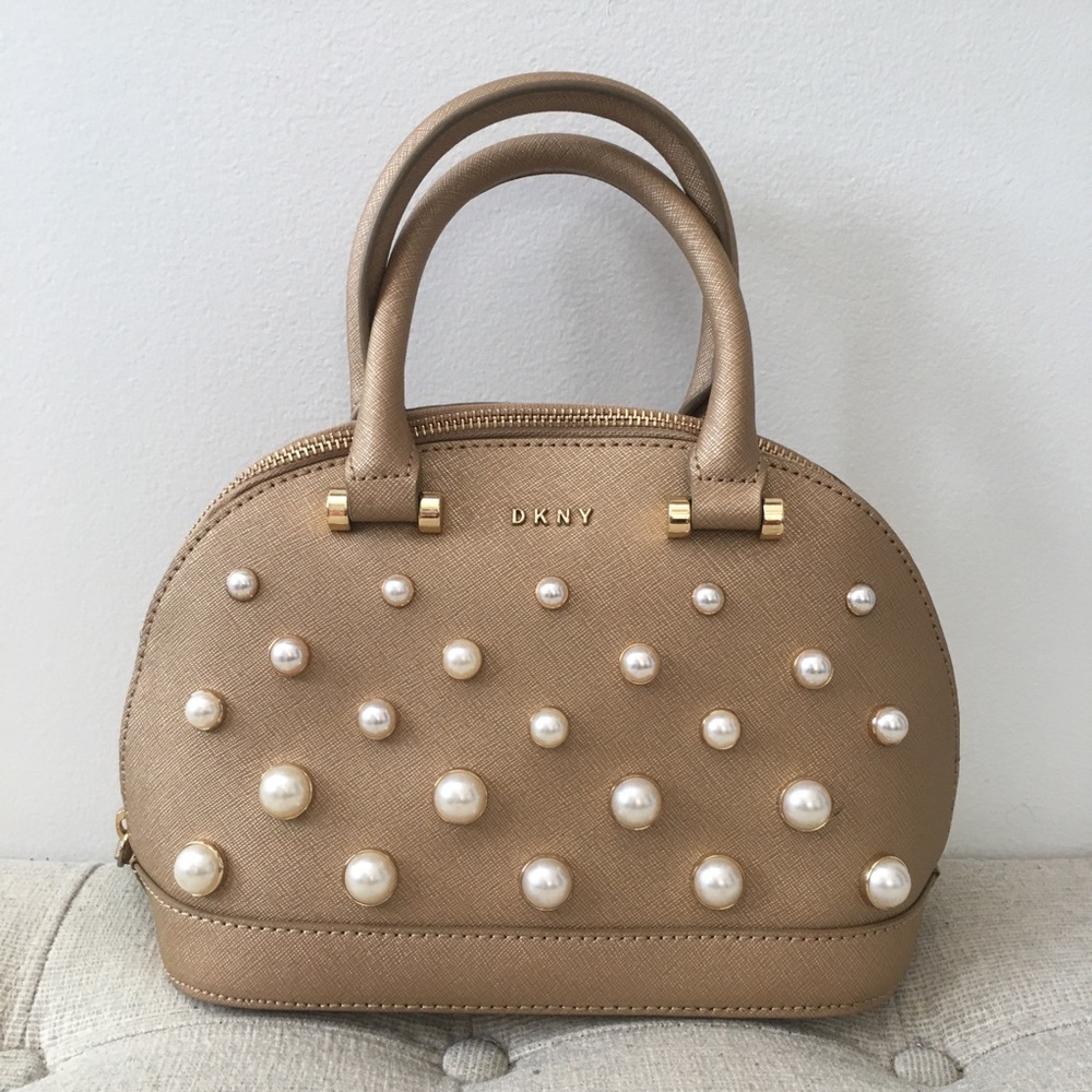 DKNY Pearl Embellished Dome Bag